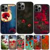 Красный Цветок Мака Чехол для Телефона Обложка Для iPhone 17 Air 15 16 14 13 Pro Max 12 11 Pro Max Max Plus Coque Чехол