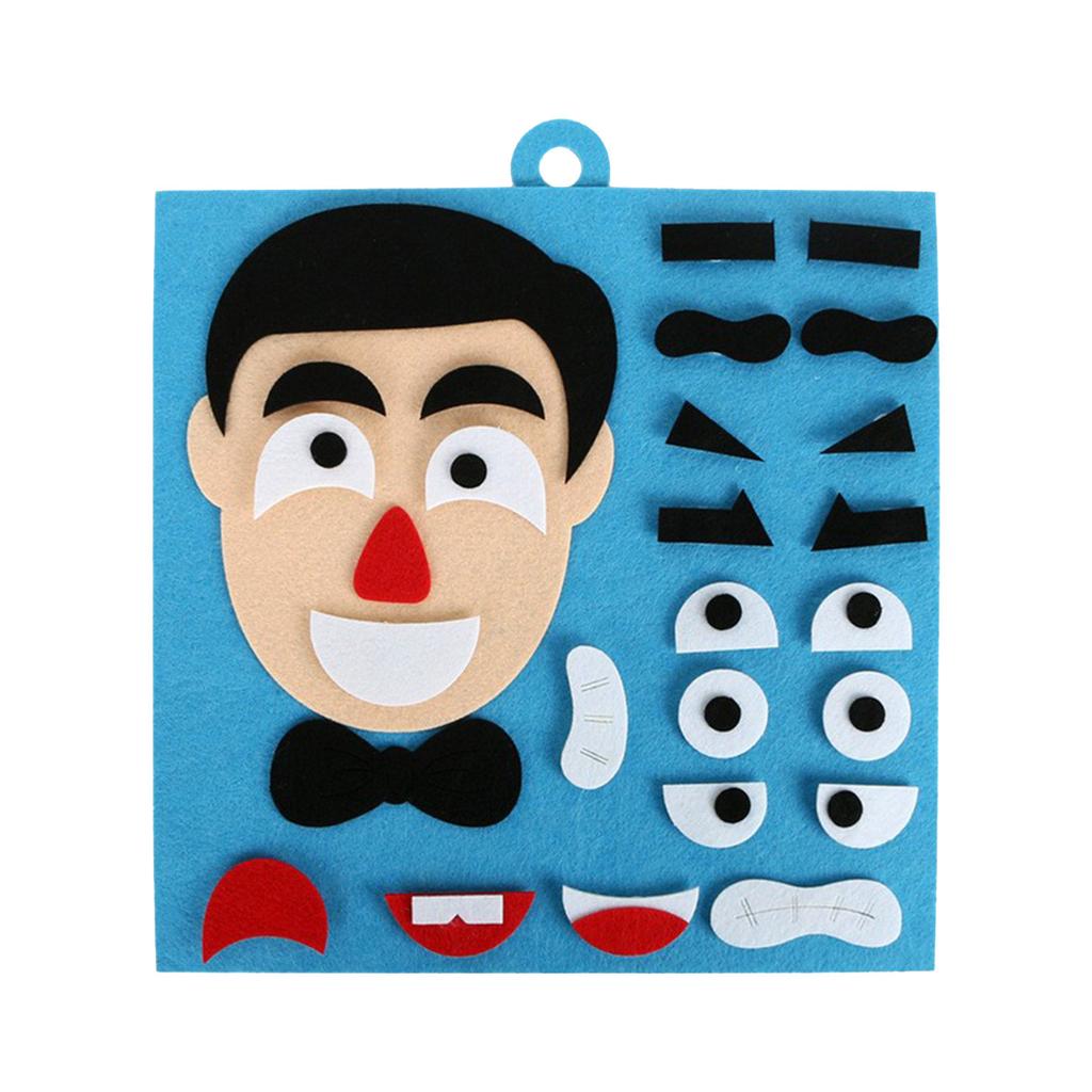 (Куниде) Детские образовательные изменения выражения лица наклейки игрушка DIY патч игрушка