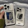 Чехол для телефона Атака Титанов для iPhone 17 16e 16 15 14 13 12 11 Mini Air Pro Max X XR 8 Plus Прозрачный Мягкий Задний Чехол