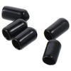 50pcs 6.5 Mm Round Rubber End Caps Black Screw Thread Protectors Tube Bolt Cap Cover Round Tubes