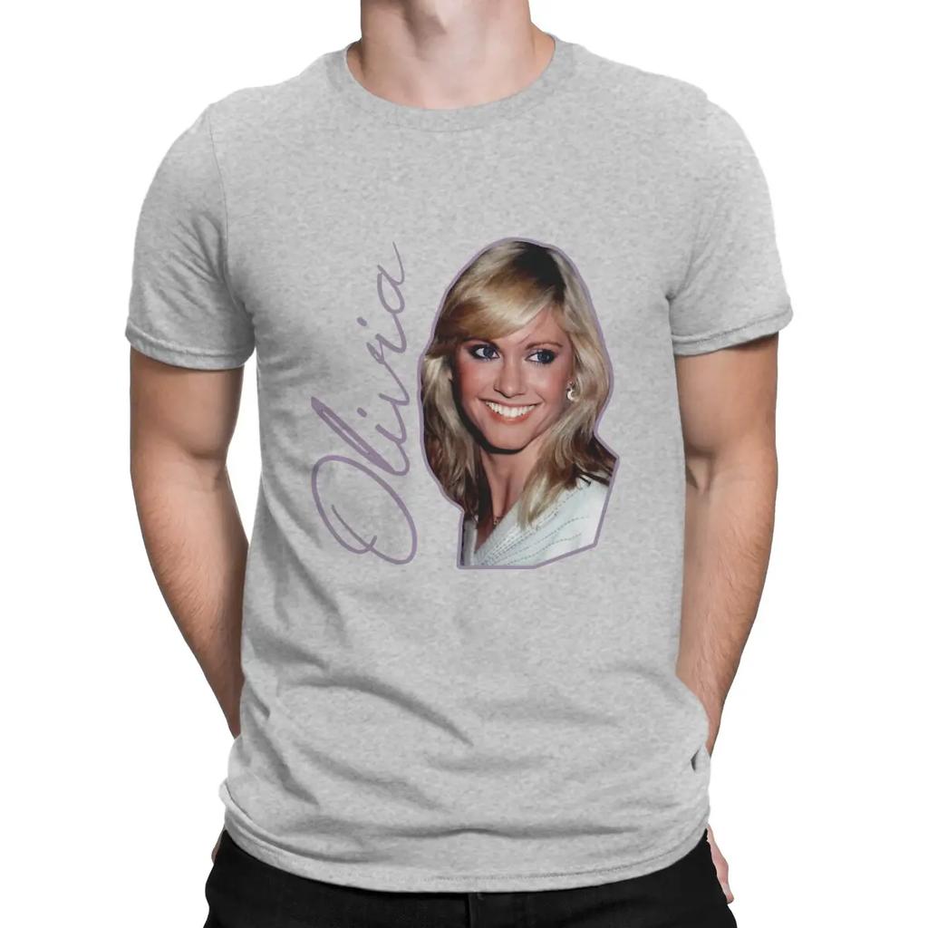 Australian Pop Singer T Shirt Olivia Newton John Cotton Clothes Crazy Short Sleeve Round Collar Tees Unisex