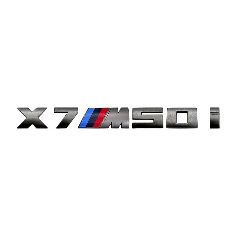 7.3cm for M logo new gray ABS letter sticker trunk badge For BMW X3 M40D 40I X4 M40D X5 M50D 50I X6 M50D 50I X7 M50D 50I DA9