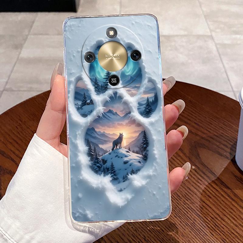 Чехол для Honor X9d 2025 Прозрачный Роскошный Милый Заяц с Сердечком Забавный Мягкий Силиконовый TPU Чехол для Телефона Для Honor X9d 5G Прозрачная Задняя Крышка