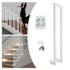 N-shaped Iron Hand Rail Guardrail,85cm Gold/White Side Mount Stair Railing Screw Mount for Indoor and Outdoor
