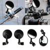 Vintage Motorcycles Scooter Handlebar Convex Mirror Black Round for ATV Scooter Dirt Bike Universal Convex Mirror