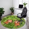 1PC Monkey Grass Office Round Area Rug,  Mat Suitable ForOffice, Under Office Chairs Bedroom Living Room Home Decor, Room Deco