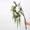Soft Rubber Hanging Plant Decoration: Lover's Bean Fruit Design for Wall Landscape and Flower Arrangement