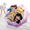 Sailor Moon Chibi Characters StickerUmbrella, Portable 3-Fold Compact Umbrella for Men & Women Gift