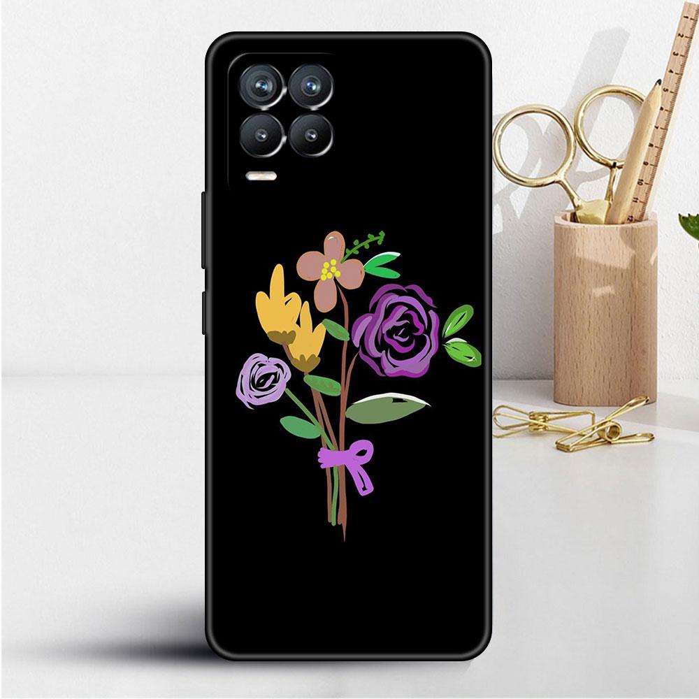 Чехол для Realme 8 C21y GT Neo 2 3 8i C21 7 C11 6 C12 C35 C3 GT 9 Pro C12 силиконовый чехол для телефона TPU с цветком