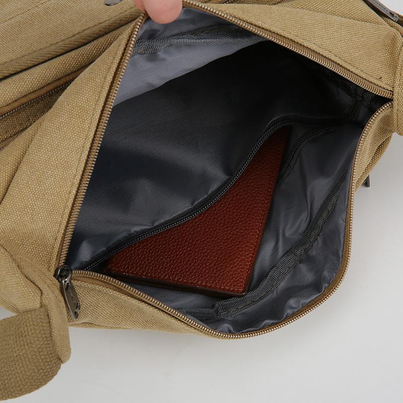 Мужская высококачественная холщовая сумка через плечо – модный кроссбоди-тоут для повседневных прогулок, путешествий и офиса