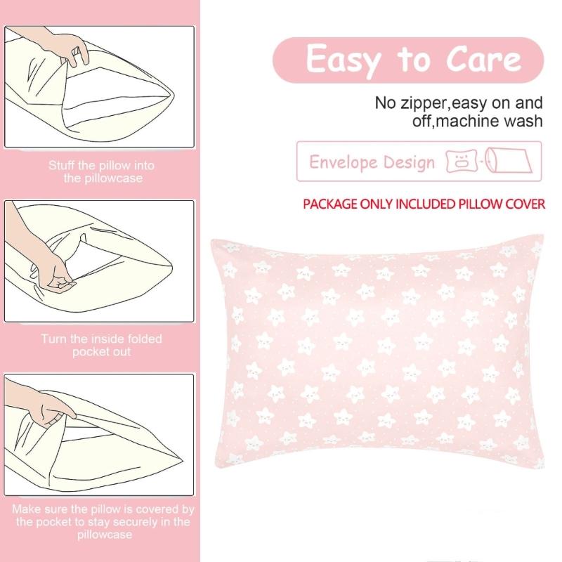 Soft Travel Pillowcase Baby Pillowcases Breathable Pillowcase for Boys Girls Kids Pillow Bedding Pillow Cover 36x49cm