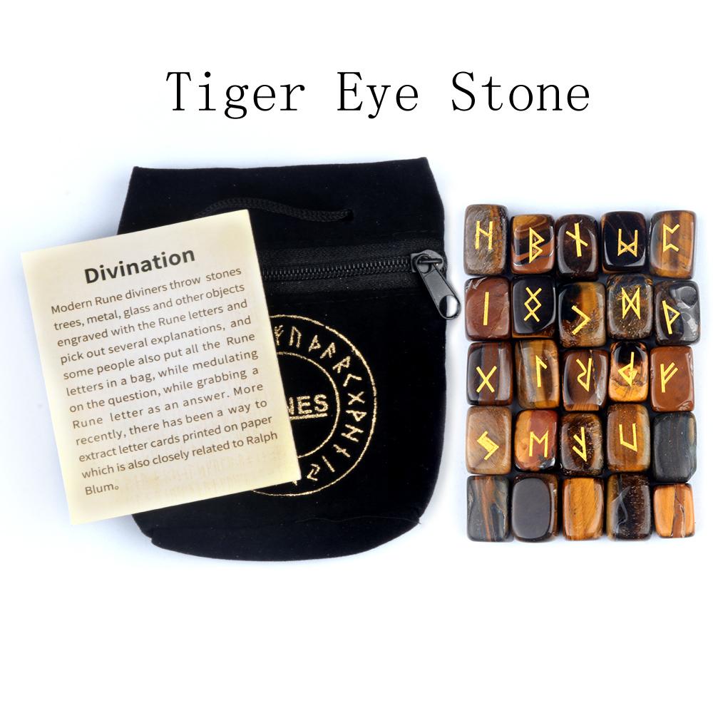 25 шт./компл. натуральный кристалл агата руны каменные украшения декоративные, кусок драгоценного камня с гравировкой букв аксессуар, амулет гадание ювелирный декор 18x12 мм