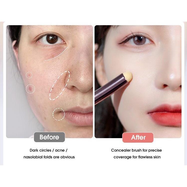 Портативная кисть для губ, кисть для пятен, профессиональная кисть для век с круглой головкой, консилер, кисть для макияжа губКрасивые кисти для макияжаИнструменты для макияжаПортативная кисть для губ