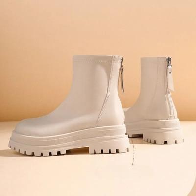 Ботильоны на каблуке, большой размер, теплые, очень высокие каблуки, женские ботильоны с круглым носком, горячая распродажа, качественные, весна 2024, женские короткие туфли из искусственной кожи