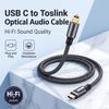 USB Type C на Оптический SPDIF Toslink Аудио Кабель Плетеный Позолоченный 24 бит 96 кГц Цифровой Стерео Адаптер для Саундбара Динамика ТВХороший продукт