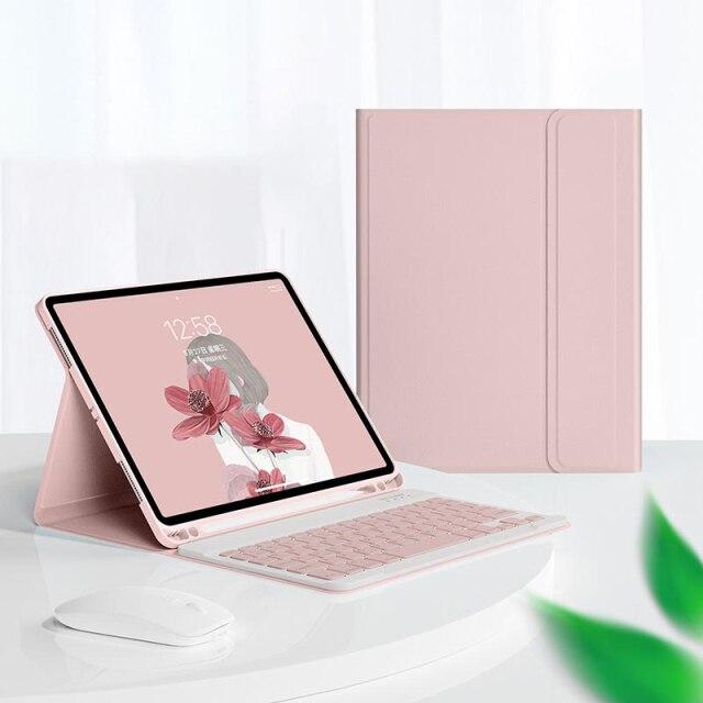 Клавиатура для iPad Pro 12,9, силиконовый флип-чехол с держателем для карандашей, чехол для iPad 12,9 дюймов, 3-й, 4-й, 5-й