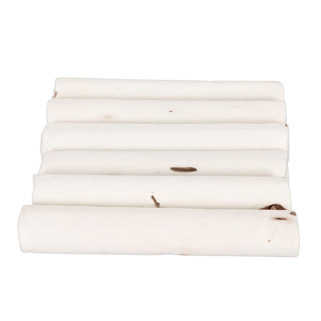 Bird Chewing Sticks Lightweight Barkless Wooden Foot Toy Parrot Shredding Stick for Budgie Cockatiel 6pcs