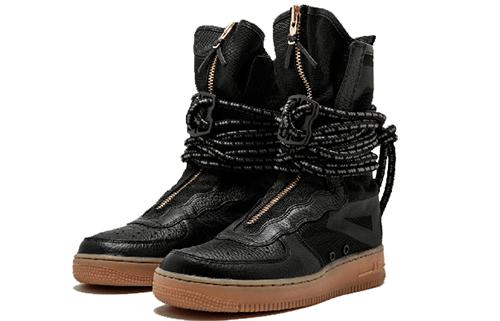 Nike Sf Air Force 1 High Черный с коричневой подошвой AA1128-001