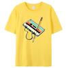 Unisex Short Sleeve 80s Cassette Tape Pencil 1980s Retro Vintage Throwback Music TShirt Unisex Clothing Vintage T Shirt Camisetas