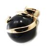 Les Trésors De Lily [J0169] - Gold Plated Pendant 'Perla' Black Gold - 25x15 Mm