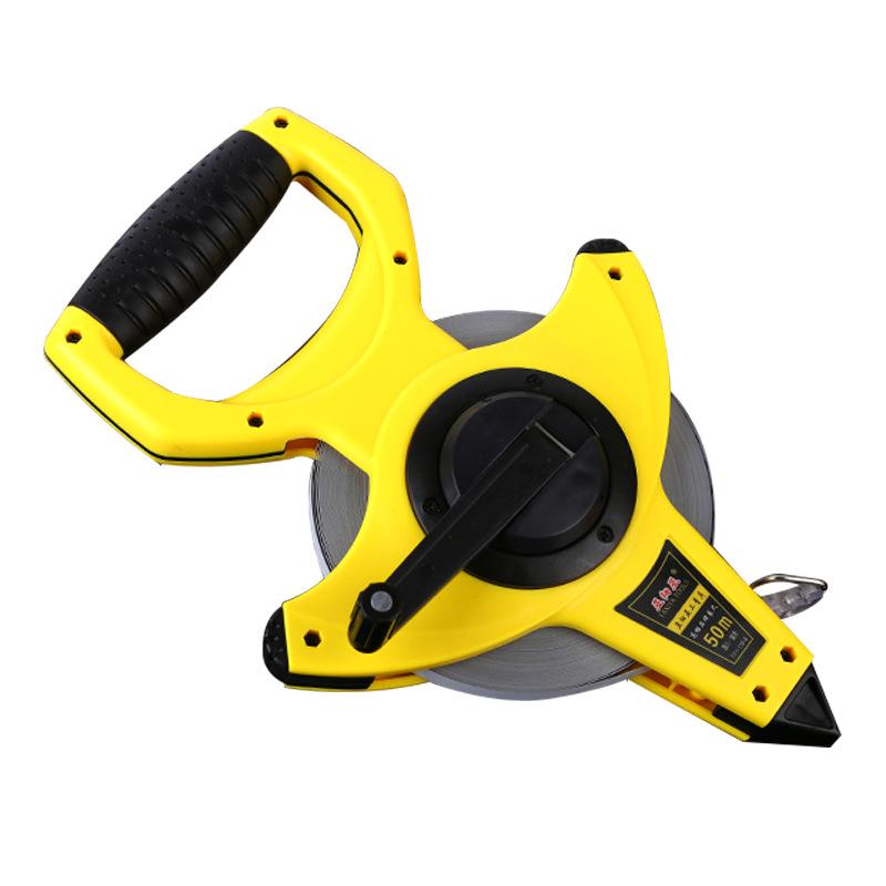 50м Ручная нейлоновая и стальная лента-рулетка