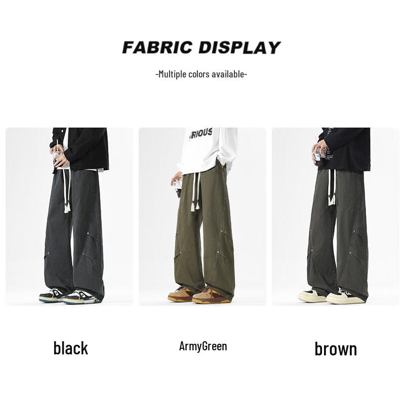 Mark Fairwhale Men's Autumn/Winter Solid Straight Leg Casual Pants