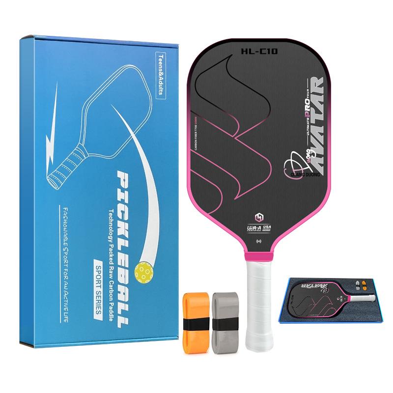 Pickleball Racket T700 Carbon Fiber Matte Silent Set - Professional Paddle Board for Competition