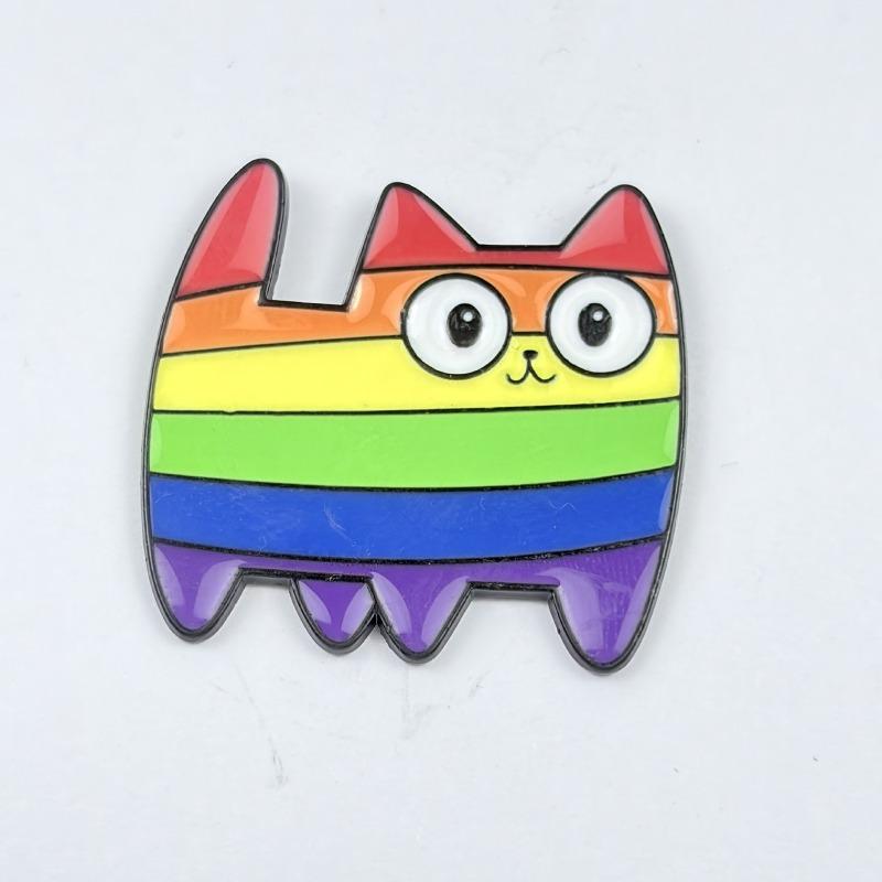 Kawaii мультфильм кот металлические броши влюбленные пара черный кот белый кот мини-значки детская одежда для взрослых украшения булавки