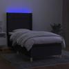 Maison Exclusive - Sommier à lattes de lit matelas et LED Noir 80x200cm Tissu