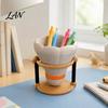 Modern Home Office Decor 3D Printed Badminton Pen Holder, Desktop Stationery Organizer, Creative Desk Multifunctional Bin Storage Cup for Supplies