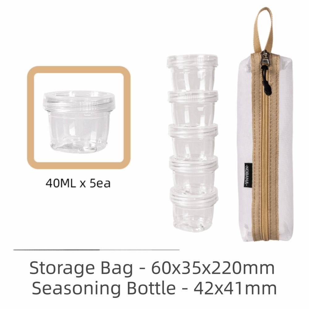 40ml Portable Seasoning Holders PET Spice Dispenser Durable Travel Spice Kits Outdoor
