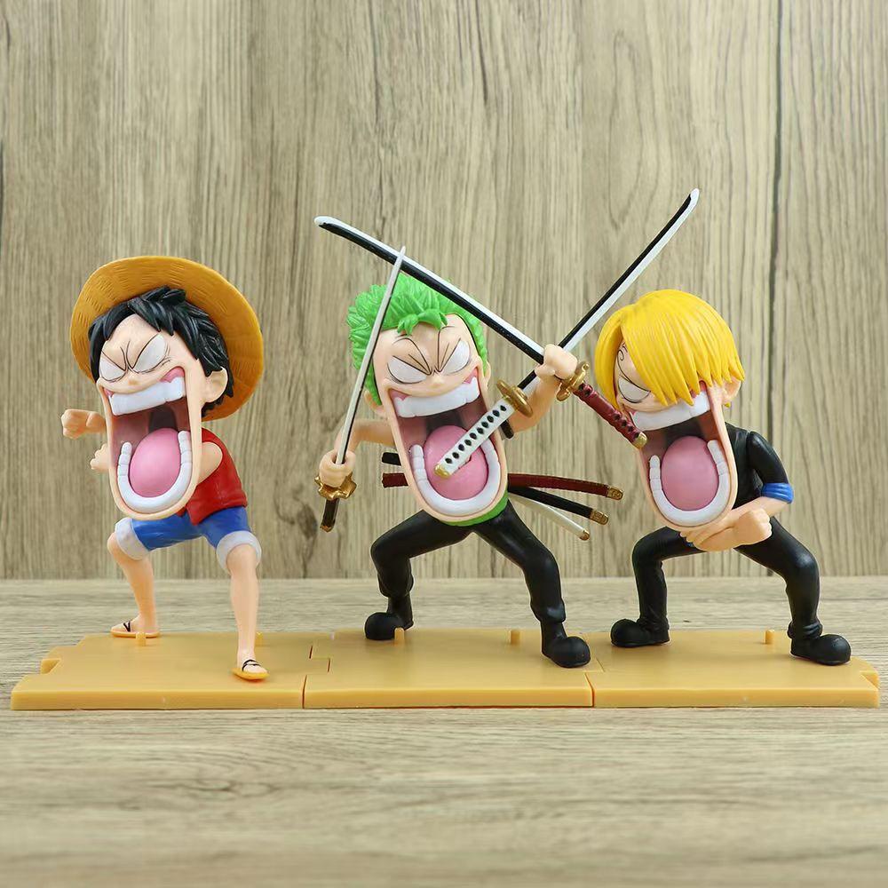 15 см Аниме Фигурки One Piece Три Капитана Санджи Обезьяна Д. Луффи Ророноа Зоро Фигурка Действия Голодное Трио ПВХ Модель Игрушки Красивые Подарки
