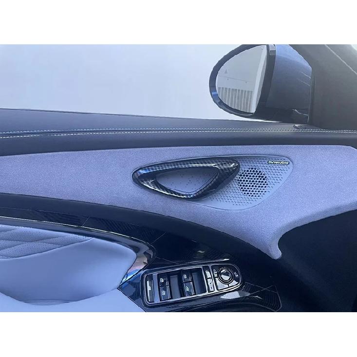 For BYD Seal Atto 4 EV Carbon Fiber Style Inner Door Handle Cover Catch Bowl Trim ert Bezel Frame Garnish