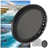 Junestar ND Lens Filter Neutral Density ND2‑400 Adjustable for SLr Mirrorless Camera Lenses(46mm )