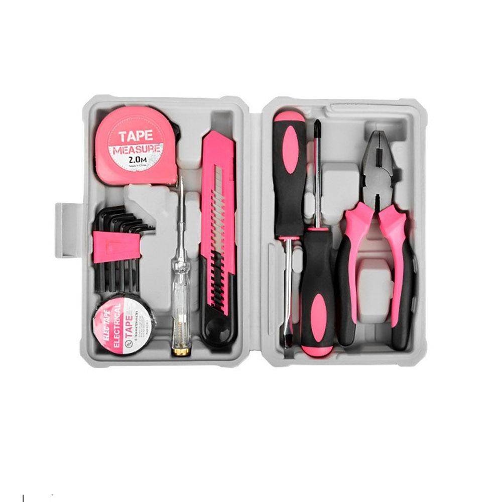 24/13pcs Durable Repair Tool Kit with Plastic Toolbox Essentials DIY Tool Hand Tool Set Household