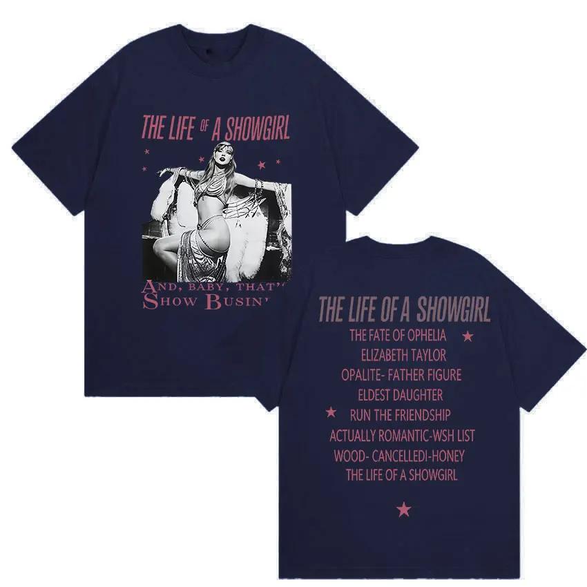 The Life of A Showgirl Tour 2025 Graphic T Shirt Men Women Hip Hop Retro Style Short Sleeve T-shirts Aesthetic Clothing T-shirt