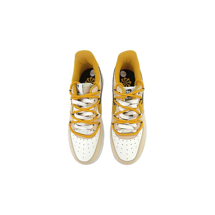 Nike Air Force 1 Low top Skateboard Shoes Women's Yellow Black DX6065-171(Team40-)