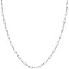Серебряная цепочка-колье Gin no Sterling Silver 925, удлиненная, плетение curb, простая, для мужчин и цепей [Shinjuku Kura], 4-гранная цепь, ширина 2,0 мм, 40-60 см
