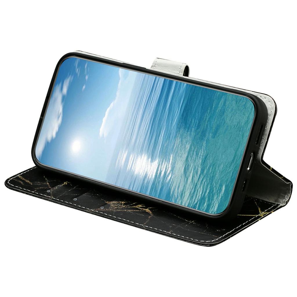 Для Honor 400 Lite 5G Чехол-подставка Мраморный расписной Фолио Флип Кожаный кошелек Чехол для телефона