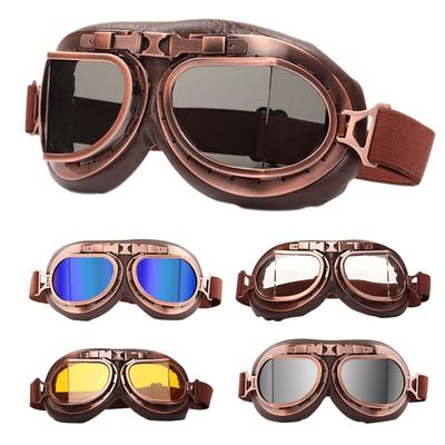 Ретро мотоциклетные очки очки винтажные мото классические очки для Harley Pilot стимпанк мотоцикл медный шлем оборудование