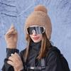 Winter Coldproof Warm Gloves Cap Two-Piece Set Women's Outdoor Plush Windproof Ear Protection Cover Head Knitted Wool Cap