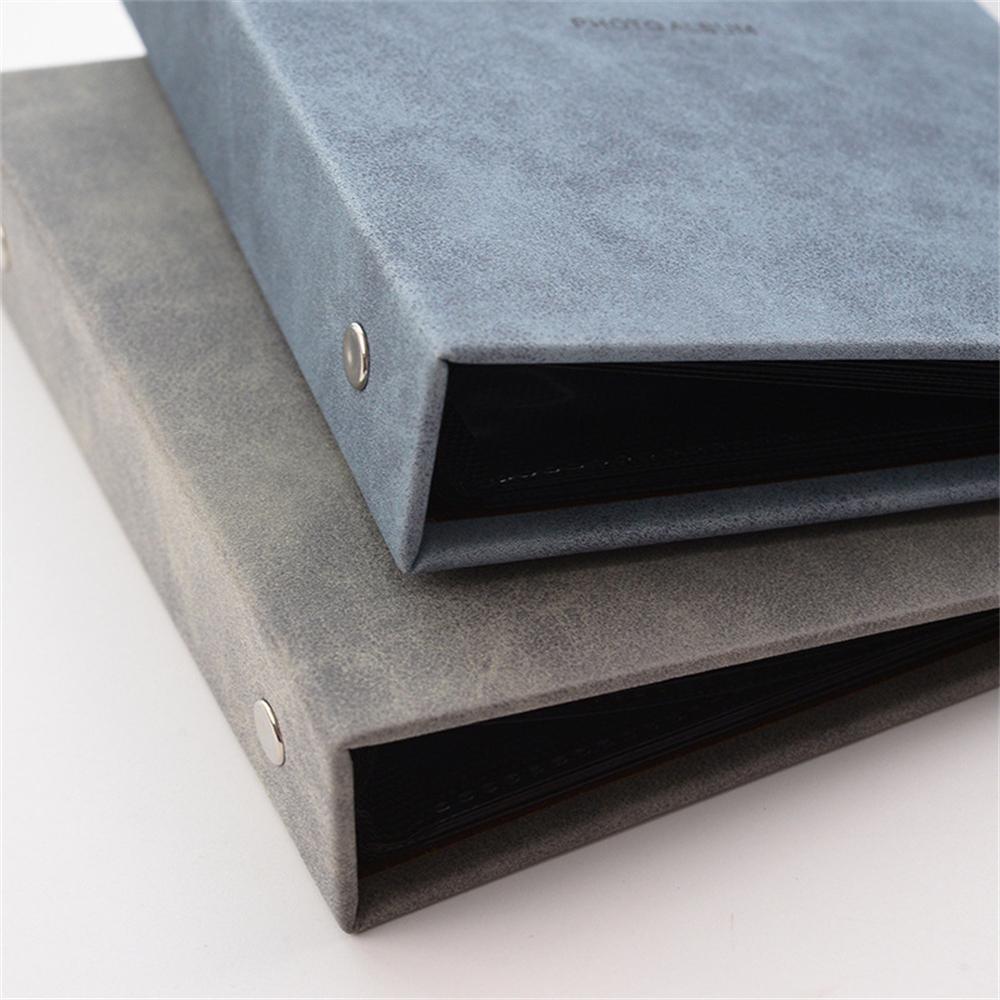 Простой фотоальбом, удобный, устойчивый к падениям, полихромная обложка из полиуретана, внутренняя страница, коллекция фотографий, бархатный альбом, пряжка, дизайн альбома