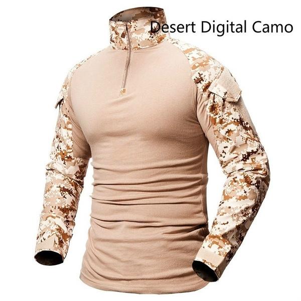 Мужская тактическая рубашка, уличные износостойкие камуфляжные футболки, мужские рубашки в стиле милитари с длинными рукавами, топы для кемпинга и пешего туризма, армейские армейские рубашки