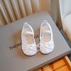 Детская мода Девочки Балетки 2024 Новые Мягкие Дышащие Эластичная резинка Цветы Милые Туфли принцессы Простые Прямая поставка Простые Шикарные