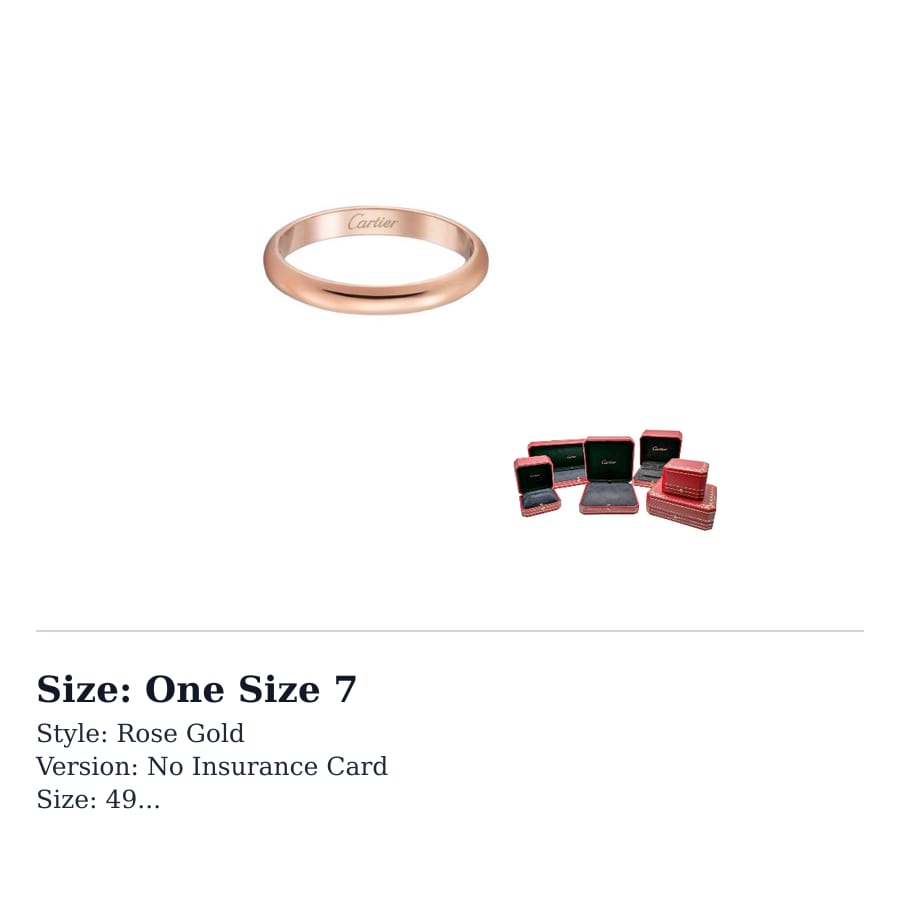 Cartier Серия 1895 Кольца из 18-каратного розового золота Унисекс Розовое золото B4088100