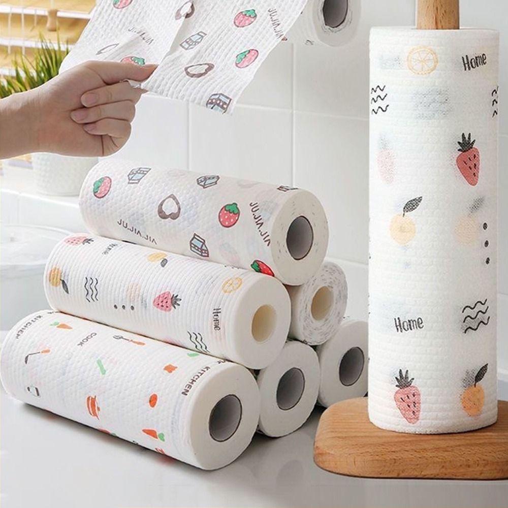 30/50/100/200pcs Thickened Non-woven Kitchen Paper Absorbent Towel Disposable Rags