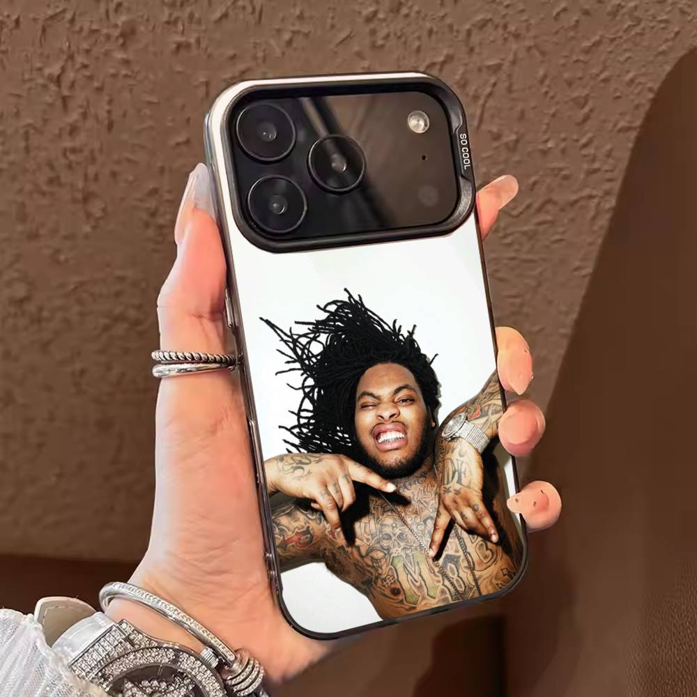 Чехол для телефона с изображением рэпера waka flocka flame для iPhone 17,16,15,14,13,12,11, Pro Max, Plus, Конфетный серебристый чехол