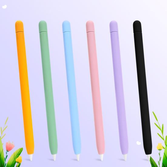 1 Set Stylus Protective Soft Anti-Fall Non-Slip Color Wear-Resistant Solid Case Full Protection Silicone Tablet Touch