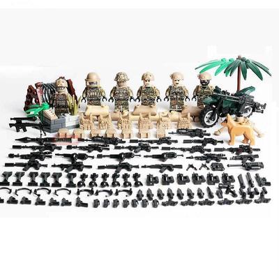 6 шт./лот, русские Альфа, современные солдаты спецназа, минифигурки, MOC SWAT, военное оружие, строительные блоки, игрушки