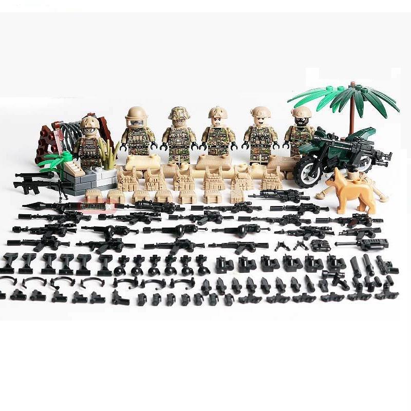 Русская Альфа, современные солдаты спецназа, минифигурки, MOC SWAT, военное оружие, блочные модели, строительные наборы, детские развивающие игрушки